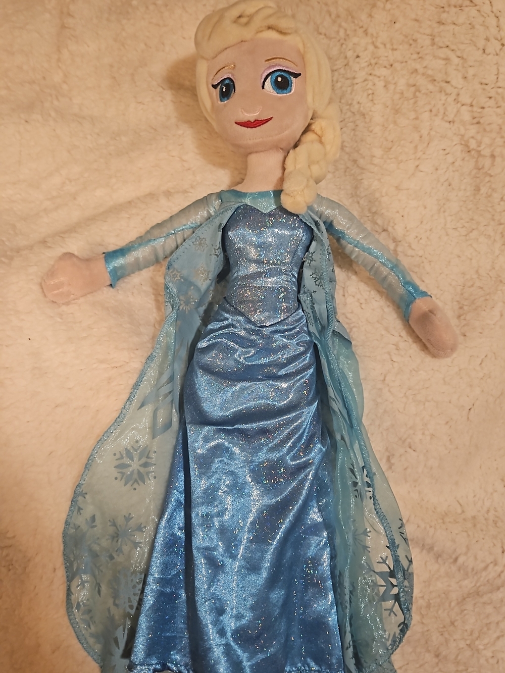 Disney Elsa Blue Sparkle Princess Plush Doll